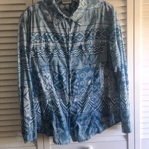Chico’s mixed print shirt